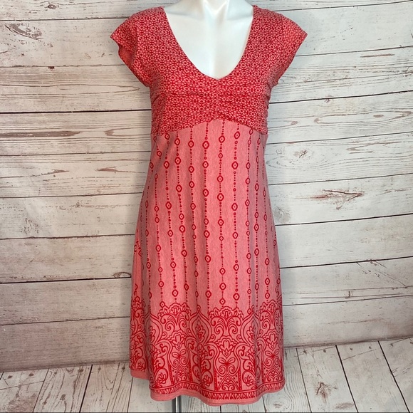 Athleta Dresses & Skirts - Athleta Dhara Burnout Print Cap Sleeve Dress Sz M